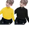 Y Dos Mil Ocho Dos # Ropa Interior Térmica de Cuello Alto Medio para Niñas Nuevo Primavera, Otoño e Invierno Mediana y Grande Niños Terciopelo Estampado de Dibujos Animados Tops para Mujeres