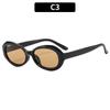 2025 nuevas gafas de sol ovaladas retro para hombres y mujeres con protección solar, gafas de sol personalizadas de tendencia transfronteriza europea y americana.