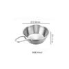 Tazón Coreano Binaural para Vino de Arroz Tazón de Acero Inoxidable Comercial Tazón para Snacks de Pollo Frito Papas Fritas Condimento para Comida Coreana Tazón de Arroz para Exteriores Tazón para Fideos