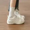 Zapatos de papá de suela fina y suela gruesa para mujer 2026 nuevo verano malla transpirable casual para aumentar la altura zapatillas de plataforma