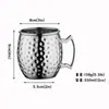 Taza Mule Bar Acero Inoxidable 304 Metal Moscow Mule Martillada Copa de Cóctel Julep Cobre Copa de Cóctel Transfronterizo