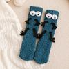 Calcetines de lana coral para otoño e invierno, cálidos y cómodos, para bebés y niños, con dibujos animados, rectos, de color caramelo, para el hogar