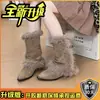 Botas de Neve Peludas Retrô para Mulheres, Moda de Inverno, Botas Curtas de Bico Fino que Aumentam a Altura, Botas de Cano Alto Quentes com Fivela de Cinto, Botas Slouch
