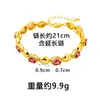 Pulseira de Ouro Sand Vietnamese com um Toque de Luxo Leve e de Alta Qualidade, Apresentando Renda Cravejada de Diamantes e Design de Ovo de Pomba, Joia Imitação de Ouro Transfronteiriça Que Não Desbota Facilmente