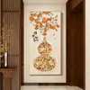 Vaso Cabaça Pintura Pendurada Novo Estilo Chinês Pintura Decorativa de Entrada Pintura Fu Lu Jixiang Parede do Corredor da Sala de Estar