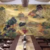 Papel Tapiz Wonderland de Penglai 3D Estilo Chino Nuevo Pintura de Paisaje Papel Tapiz Fondo de Entrada al Salón de Hadas Tela de Pared de Hotel