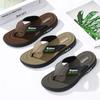 Nuevas Chanclas de Verano para Hombre, Antideslizantes, de Suela Gruesa, de Cuero, Resistentes al Desgaste, Sandalias de Playa, Modernas y Retro