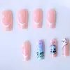 Venta Caliente Comercio Exterior Arte de Uñas Elemento Calabaza Halloween Francés Clásico Cuadrado de Longitud Media Parche de Uña Portátil