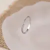 Anillo de Línea Envolvente para Mujer Plata de Ley S999 Simple y Versátil Estilo Coreano Moda Anillo de Plata Pura Joyería de Mano Ajustable Venta al por Mayor