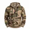 Sudadera con capucha de punto con cremallera a mitad de camino y camuflaje de Amazon 2026, prenda superior para hombre con múltiples bolsillos