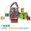 Bolsa de almuerzo grande de tela Oxford impresa de doble capa, bolso de mano, lindo, impermeable, bolsa para lonchera, bolsa para lonchera, venta al por mayor
