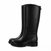 Botas de chuva de salto alto femininas, quentes, destacáveis, forradas com lã, impermeáveis, sapatos de trabalho de borracha, uso externo adulto, botas de chuva femininas antiderrapantes