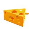 Tabla Rascadora para Gatos de Fieltro con Forma de Queso, Cama para Gatos, Tabla Rascadora de Dos Capas para Gatos, Molinillo de Uñas de Autoestimulación, Agujero Perforado, Juguete sin Pelusa