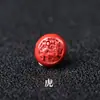Cuentas del Zodiaco de Cinabrio Pulsera Trenzada DIY Cadena para Teléfono Llavero Accesorios Unisex Cuentas Sueltas de 12 mm Venta al por Mayor para Manualidades