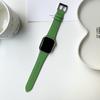 Adecuado para Apple iWatch de las Generaciones 10 y 11, Correa de Cuero Genuino con Patrón de Lichi de Color Sólido, Huawei Fit4 Gt, Pulsera Xiaomi