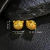 Acessórios de Contas Porquinho Banhados a Prata S925 com Ouro 24K com Furos Retos para Joias Artesanais DIY Versáteis Contas Espaçadoras para Pulseiras com Furo Passante