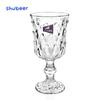 Copa de vino tinto de pie alto con relieve creativo de estilo europeo, copa de champán con cuentas, taza de jugo para el hogar, taza de bebida fría