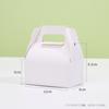 Caja Portátil West Point Papel Kraft Horneado Corte Mu Si Caja de Empaque para Postres Caja de Empaque para Té de la Tarde Caja para Crujiente de Nieve