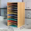 Portadocumentos Engrosado Organizador de Documentos de Escritorio Suministros de Oficina Estudio Carpeta de Papel A4 Estante de Almacenamiento de Madera