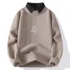 Transfronterizo Caliente Caliente en stock Otoño e Invierno Nuevo Casual Suéter Falso de Dos Piezas Suéter Base Suéter Talla Grande
