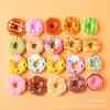 Accesorios de Resina de Mini Donas Simuladas Adornos DIY Decoración de Comida y Juego Juguetes Modelo Accesorios para Casa de Muñecas Materiales