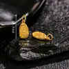 Colgante Pequeño Buda Estilo Antiguo Chapado en Oro Plata S925 Completo Accesorio DIY Moda Nuevo Estilo Chino Versátil Colgante Accesorio