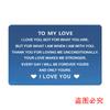 Tarjeta de Presentación de Metal Europea y Americana Transfronteriza Acero Inoxidable Soporte de Billetera Tarjeta Plug-In Tarjeta de Felicitación Personalizada Se Puede Grabar Regalo de San Valentín