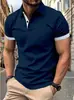 Camiseta Transpirable de Manga Corta de Verano Estilo Ins Europeo y Americano para Hombre, Camisa Polo Deportiva de Botones