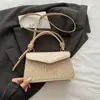 Bolsa de Mão Tendência Elegante Cor Sólida Simples 2026 Inverno Nova Casual Temperamento Ombro Único Transversal Pequena Quadrada Bolsa Feminina