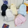 Mochila minimalista e fofa estilo japonês para estudantes do sexo feminino, alto apelo estético, grande capacidade, adequada para o ensino fundamental II e médio