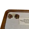 Pendientes Geométricos de Leopardo Marrones de Moda Estilo Retro de Hong Kong Otoño e Invierno de Gama Alta Estilo Francés Pendientes Personalizados para Mujer