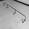 Perchero de pared lateral fijo, barra de ropa de pared, soporte simple de acero inoxidable para interiores, perchero