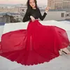 Falda grande de gasa de doble capa de 720 grados para baile moderno, baile de salón, falda larga para práctica de baile cuadrado, falda de baile Xinjiang
