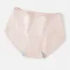 Calcinha feminina de algodão puro classe A, cintura média, respirável, não abafa, 18CM de reforço estendido cinza, reforço 100% algodão, resistente à sujeira, plus size
