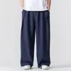 2026 Verano Delgados Talla Grande Estilo Japonés Estilo Hong Kong Harem de Pierna Ancha Estilo Chino para Hombre Modernos Casual Pantalones de Vestir de Pierna Recta