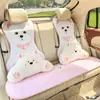 Lluvia Azul Otoño e Invierno Reposacabezas y Soporte Lumbar de Coche Perro de Felpa Cojín Lumbar para Coche Dibujos Animados Almohada Cervical para Coche Respaldo