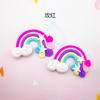 Argila Macia Nuvem Branca Arco-Íris Pequenos Acessórios de Joia DIY Acessórios de Cabelo para Crianças Acessórios de Argola de Cabelo Caixa de Armazenamento Decoração de Adesivo