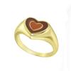 Anillo de aleación transfronterizo con accesorios explosivos de Europa y Estados Unidos, anillo de amor con doble gota de aceite de corazón.