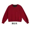 Sudadera Fina Lisa de Manga Corta Redonda para Mujer, Color Sólido, Corte Ajustado, Compuesto de Algodón Imitación y Seda de Leche 320g