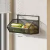 Estante de almacenamiento de pared para cocina, no requiere taladro, para guardar cebollas, jengibre y ajo; cesta de verduras de gran capacidad; estante colgante multifuncional