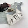 Bolsa de Motocicleta Picante Estilo Americano Retrô, Bolsa de Braço Vintage Unissex Estilo de Rua, Bolsa de Ombro, Bolsa Elegante para o Dia a Dia para Mulheres