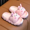 Pantuflas de Conejo para Niños y Padres Dibujo Animado Niñas Verano Interior y Exterior Antideslizantes Nuevo Estilo Sensación de Caminar sobre Heces Pantuflas Frescas