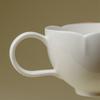 Taza de Porcelana Blanca para el Té de la Tarde, Taza de Cerámica para Leche, Taza de Café, Taza Blanca Dulce Esmaltada para el Hogar con Asa, Personalizable