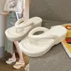 Chinelos de Verão Femininos de 5cm, Modernos Antiderrapantes com Solado Grosso, Elegantes de Alta Qualidade em Eva com Sensação Acolchoada para Uso ao Ar Livre e na Praia