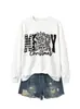 Sudadera casual versátil para mujer con estampado de lunares y diseño calado, de la tienda independiente Amazon Wish, para exportación