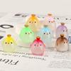Pollo cuco con degradado luminoso accesorios de resina para manualidades adornos para escritorio en casa decoraciones de animales