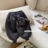 Nueva colección de invierno 2026 para niños: Pantalones de chándal cálidos y gruesos para niños y niñas, pantalones casuales con forro polar integrado