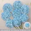 Flores artificiales Azul Niebla Salón de Bodas Flores de Seda Arreglo Floral de Boda Peonía Azul Rosa Abanico de Niebla Palma