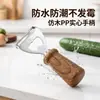 Pelador de cocina con hoja de acero inoxidable y mango de PP imitación madera para preparación de frutas y verduras, ahorra tiempo y esfuerzo