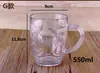 Copo de acrílico para chope comercial pub plástico grande capacidade copo de cerveja restaurante transparente abacaxi bebida chá copo